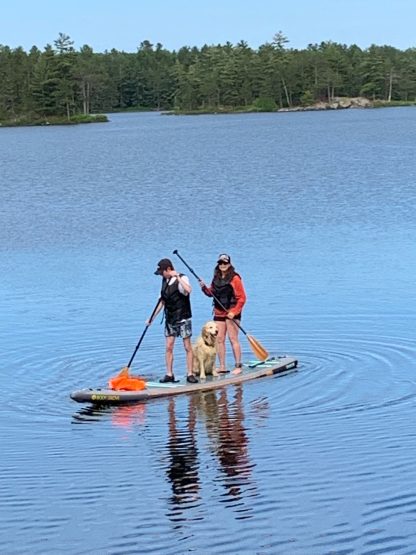 stand up paddle board rental or kayak on Restoule or Commanda Lake, remote back lake
