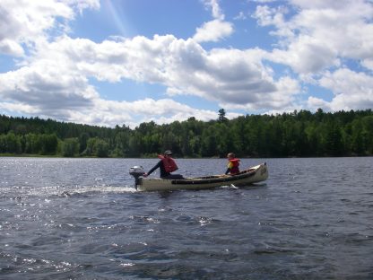 Restoule boat rental back lake canoe motor
