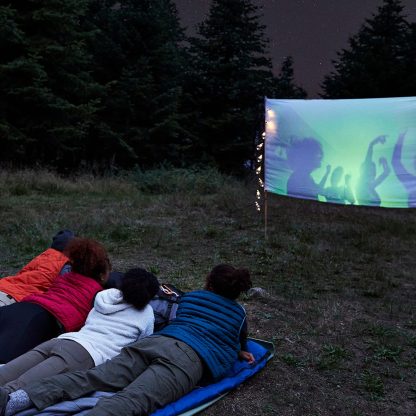 Restoule Ontario movie night outdoor theatre